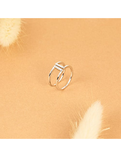 Bague CLEOR en Argent 925/1000 et Oxyde