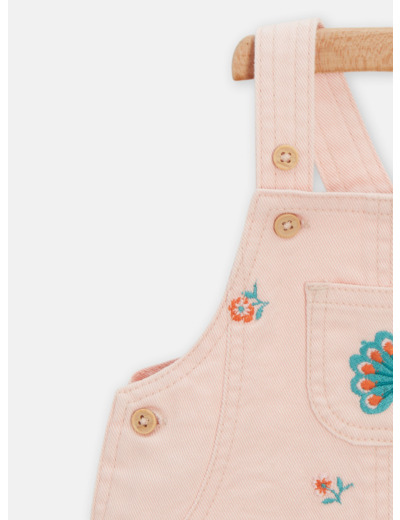 Robe en denim rose pour bébé fille