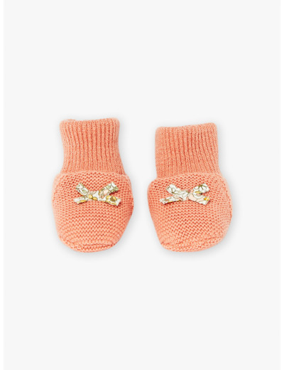 Chaussons de naissance rose poudré