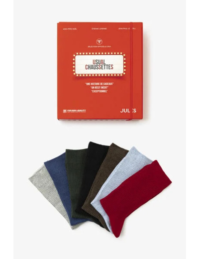 Coffret 7 paires de chaussettes unies - Multicolore