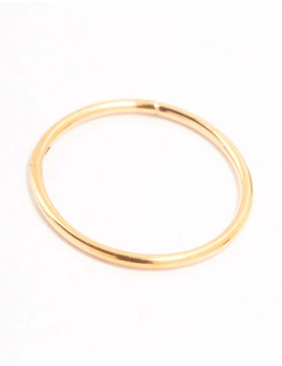 Gold Plated Titanium Plain Clicker Ring