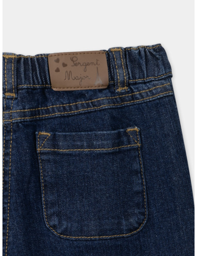 Jeans wide leg brodé