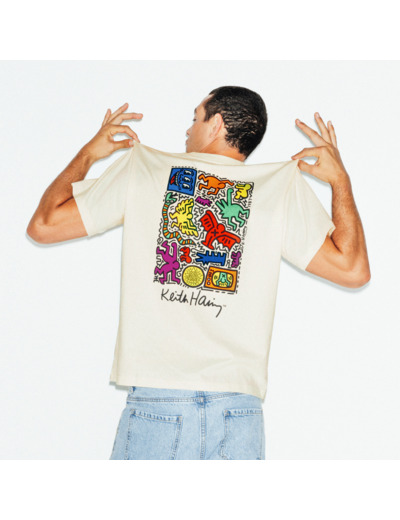 Tee-shirt licence Keith Haring - Blanc/ Ecru