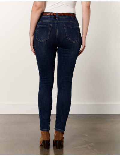 Jean long slim MARINE Femme