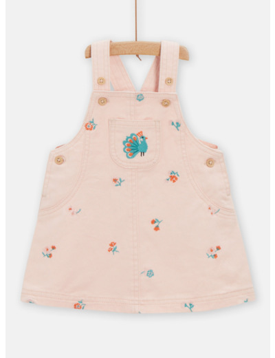 Robe en denim rose pour bébé fille