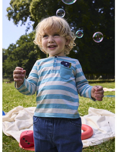 T-shirt rayé à manches longues pour bébé garçon