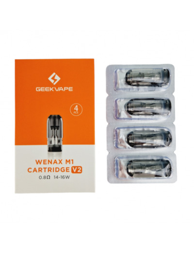 Pack de 4 pods 2ml Wenax M1 V2 + résistance GeekVape