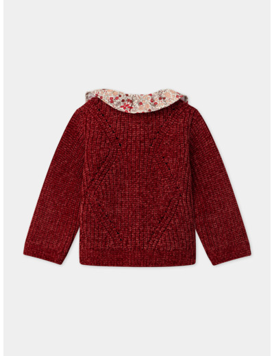 Cardigan en maille chenille