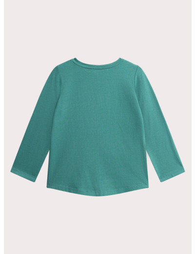 T-shirt turquoise imprimé cheval pour fille