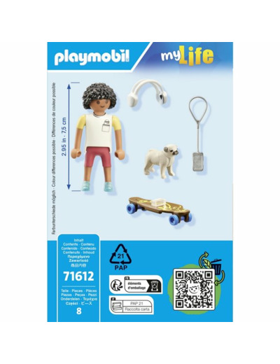 Adolescent avec chien Playmobil My Life 71612