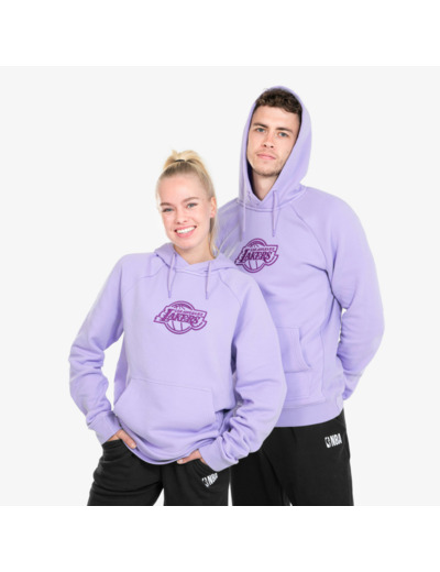 Sweat à capuche los angeles lakers homme/femme - hoodie 900 nba violet