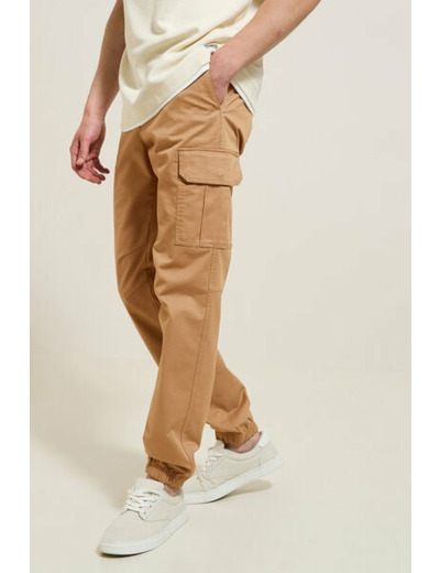 Pantalon cargo uni - Beige