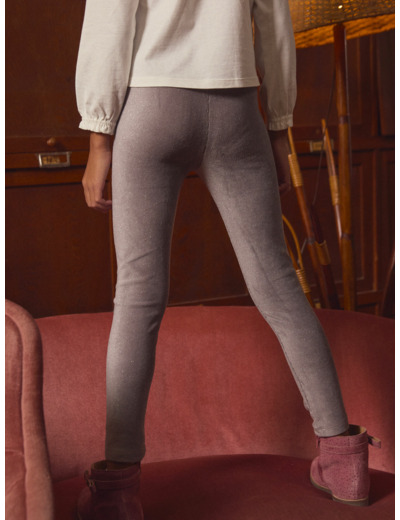 Legging en velours côtelé pailleté