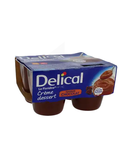 Delical Crème Dessert Hp Hc La Floridine Nutriment Chocolat 4pots/200g