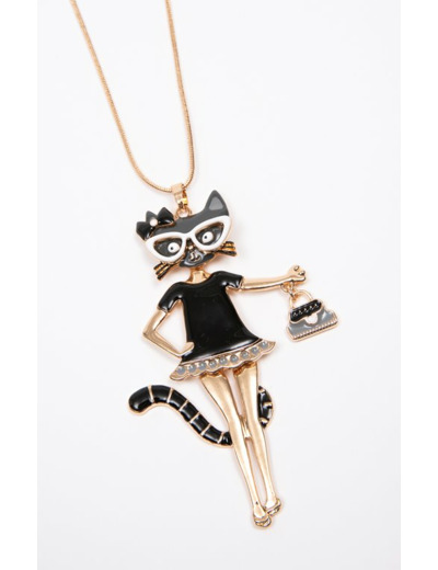 Sautoir Pendentif Chat