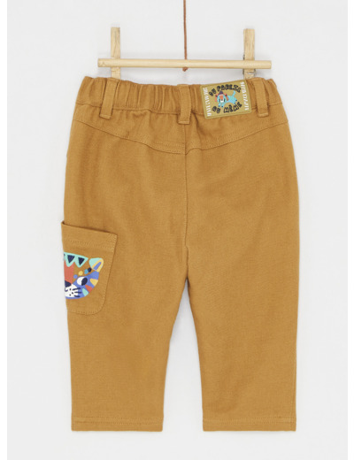 Pantalon uni ambre jaune pour bébé garçon