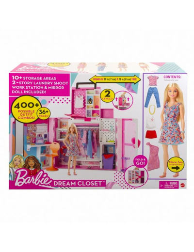 Barbie : Poupée et coffret dressing deluxe