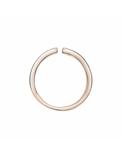 Bague CLEOR en Argent 925/1000 Rose et Oxyde