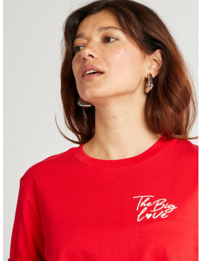 T-shirt à manches courtes - Saint-valentin - Rouge