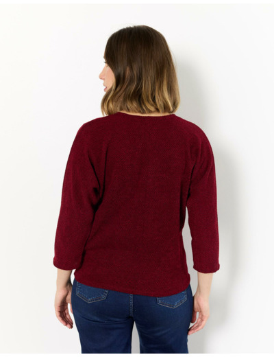 Pull fin uni BORDEAUX Femme