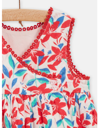 Robe réversible à imprimé fleuri pour bébé fille