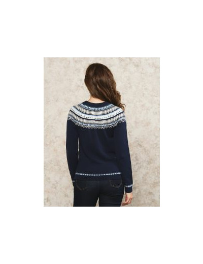 Pull Jacquard marine