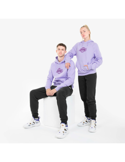 Sweat à capuche los angeles lakers homme/femme - hoodie 900 nba violet