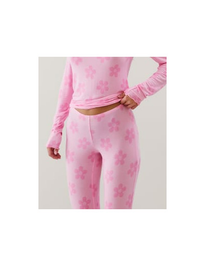 Legging en jersey à motifs rose