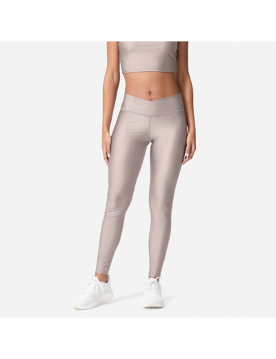 Legging de Fitness Brillant pour Femme - Gris