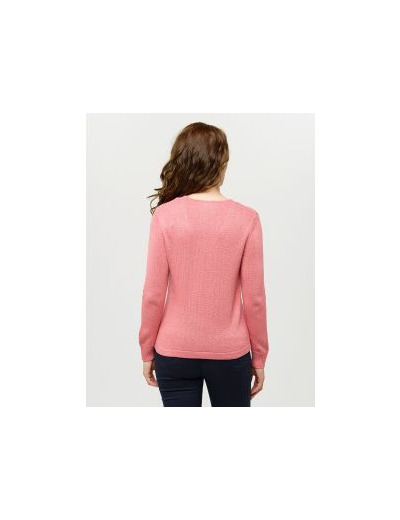 Pull maille corail irisé