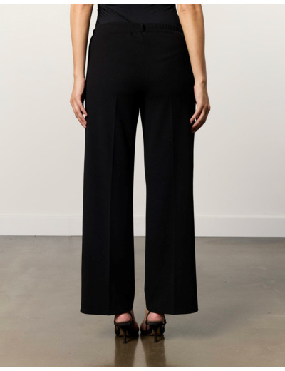 Pantalon long large uni NOIR Femme