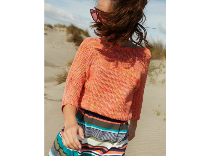 Pull corail chiné