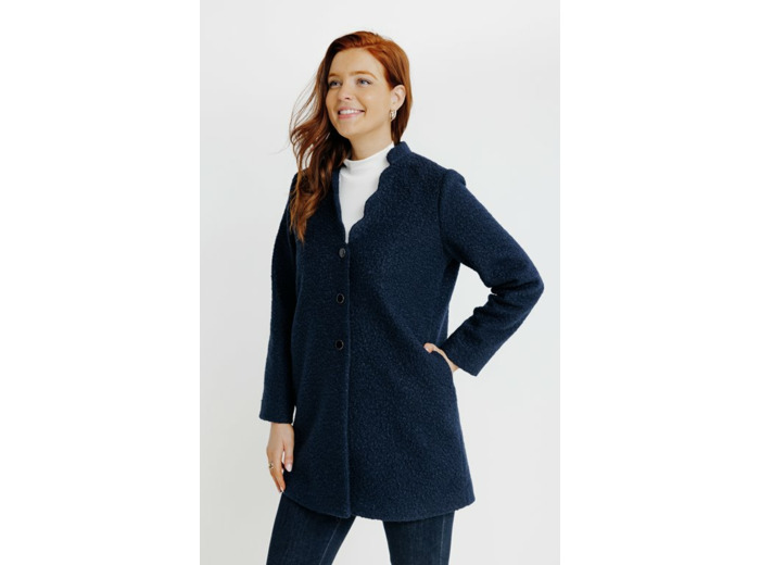 Manteau Long En Matière Bouclette