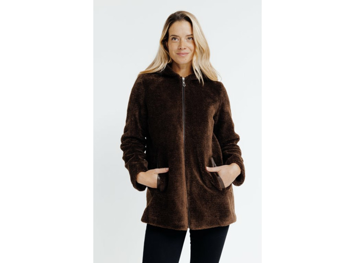 Manteau En Fausse Fourrure À Capuche