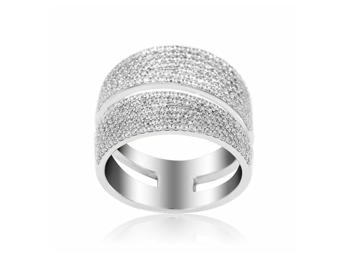 Bague CLEOR en Argent 925/1000 et Oxyde Blanc