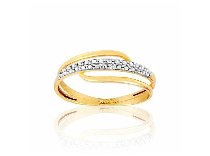 Bague CLEOR en Or 375/1000 Jaune et Diamant