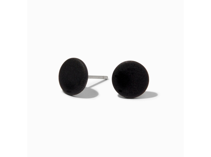 Clous d'oreilles boutons noirs