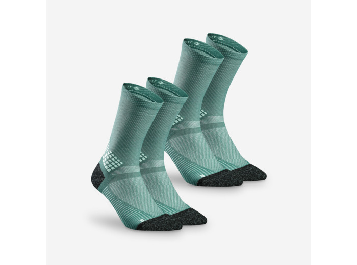 Chaussettes randonnée - Hike 500 High Turquoise x2 paires