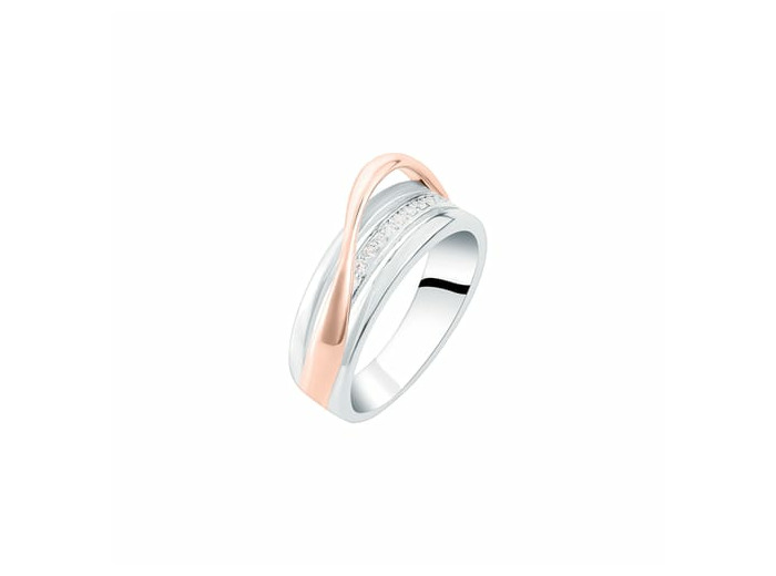 Bague CLEOR en Argent 925/1000 Bicolore et Oxyde