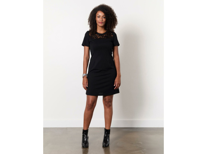 Robe courte unie NOIR