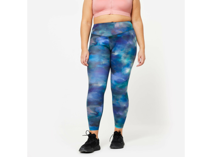 Legging grande taille taille haute femme, multicolore