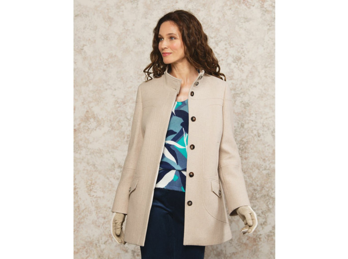 Manteau chic laine beige