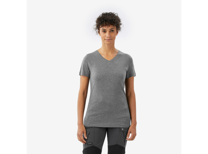 T-shirt manches courtes lyocell et laine mérinos femme, Merino Fresh gris