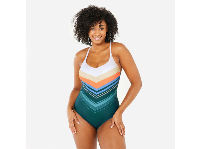 Maillot de bain 1 pièce natation Femme - Lila heri bleu