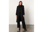 Manteau long uni NOIR Femme