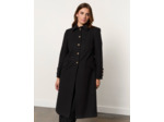 Manteau long uni NOIR Femme