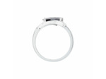 Bague CLEOR en Argent 925/1000, Verre Noir et Oxyde