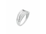 Bague CLEOR en Argent 925/1000 Blanc et Oxyde Blanc