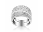 Bague CLEOR en Argent 925/1000 et Oxyde Blanc