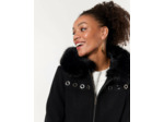 Manteau court uni NOIR Femme